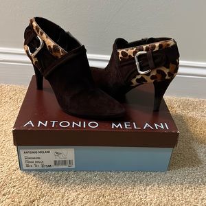 Antonio Melani, black and animal print boot